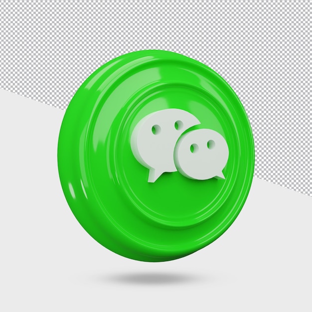 3d rendering we chat icon design