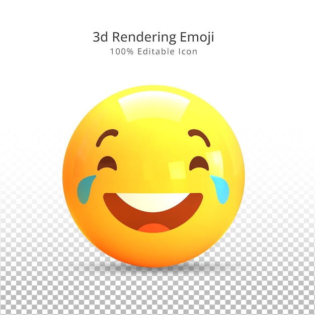 3d-rendering whatsapp huilen emoji reactie icoon