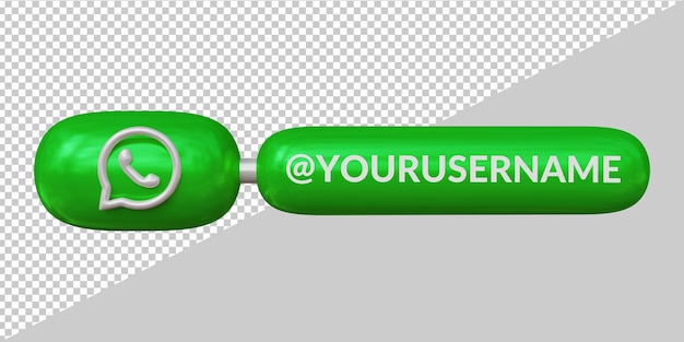 3d rendering of whatsapp icon lower third