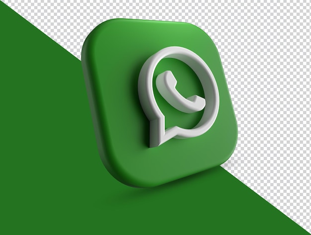 3D-rendering whatsapp-logo icoon