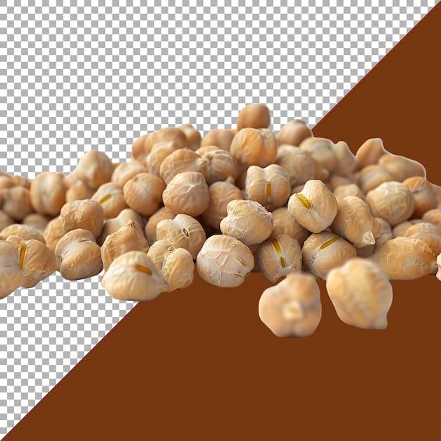 PSD 3d rendering of a white chickpeas on transparent background ai generated