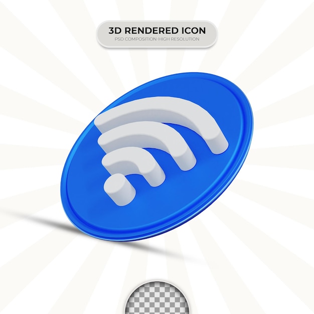 3dレンダリングwifiアイコン