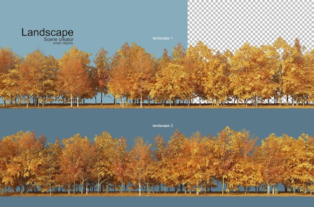 3D-rendering winter boom landschap