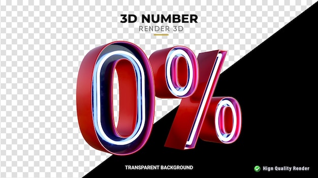  3d rendering with a 0 percent discount neon design high quality render