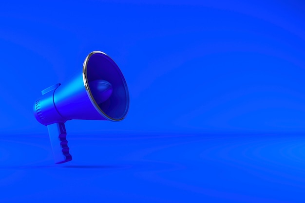 3d rendering with megaphone isolated