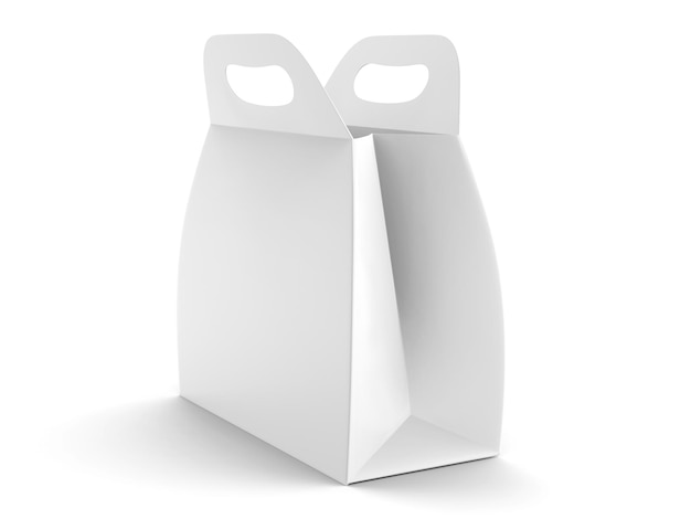 3d rendering witte koekdoos