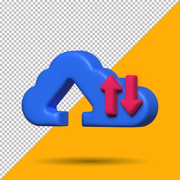 3D-rendering wolk pictogram