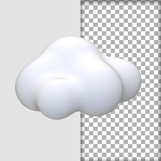 PSD 3d-rendering wolk zomer 3d pictogram