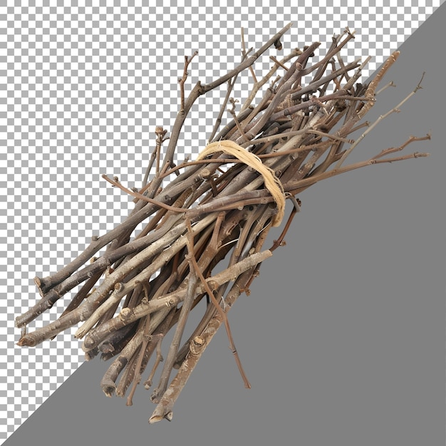 PSD 3d rendering of a wooden sticks stack on transparent background ai generated