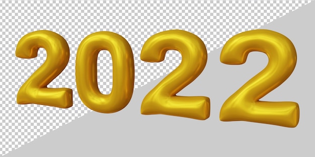 3d rendering of year 2022 balloon