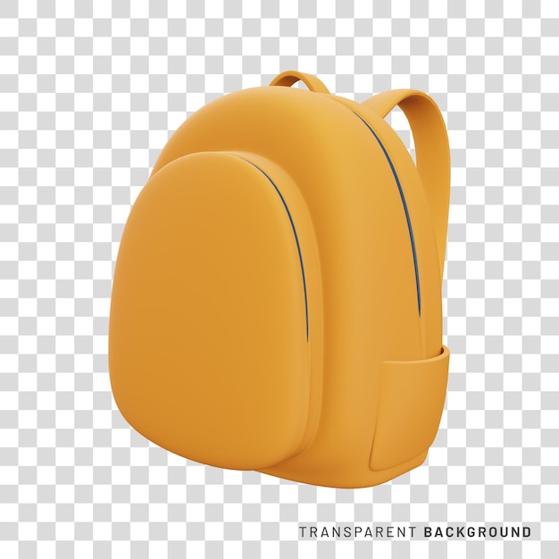 PSD 3d rendering yellow bag icon