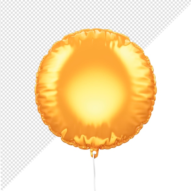 Rendering 3d di palloncino giallo