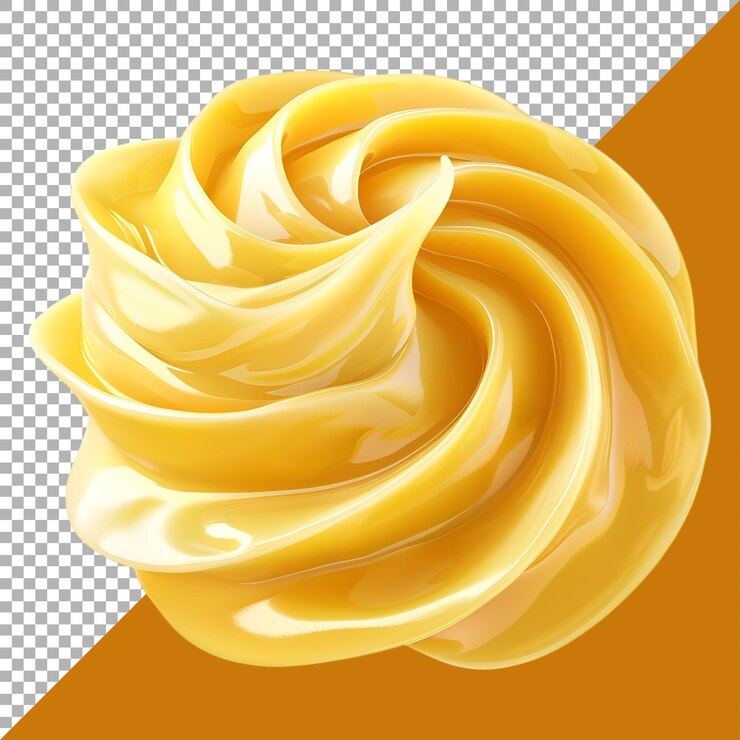 3D-рендеринг желтого масла на прозрачном фоне