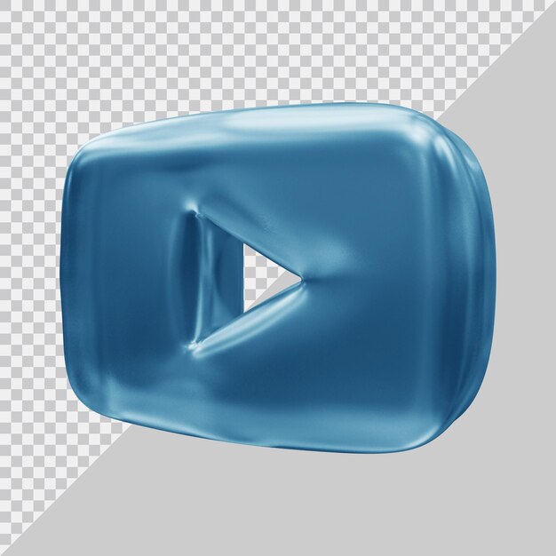 Rendering 3d del concetto di social media dell'icona di youtube