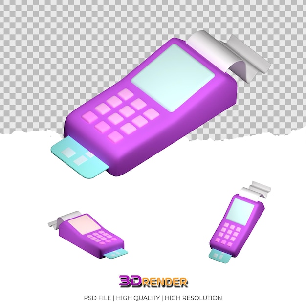 3d renderings of debit and credit card readers for use in sales marketing promotion and finance