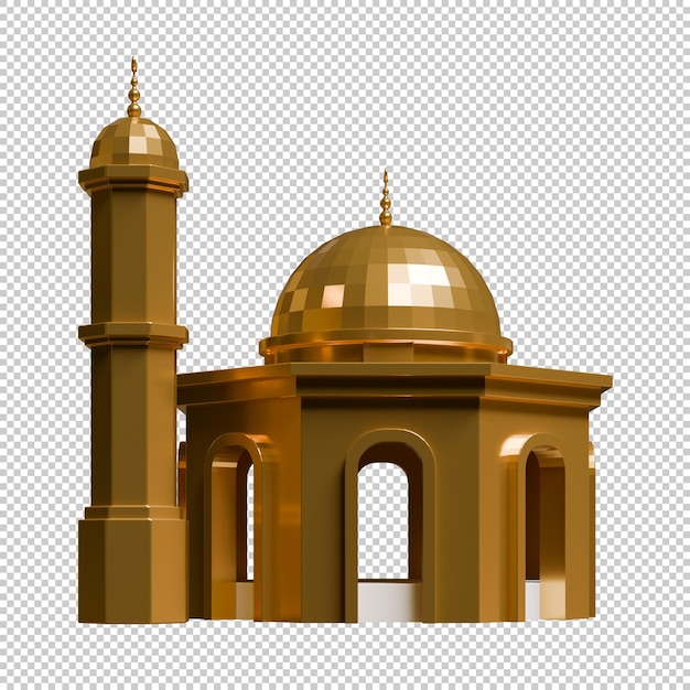3D-renderingsontwerpelement van de moskee