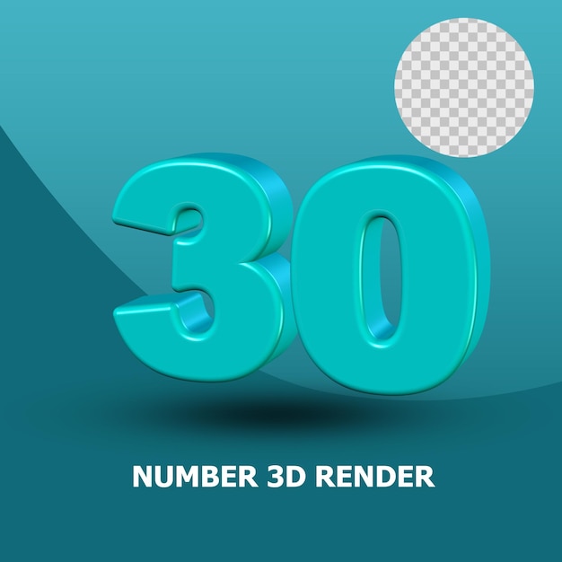 3d rendernummer