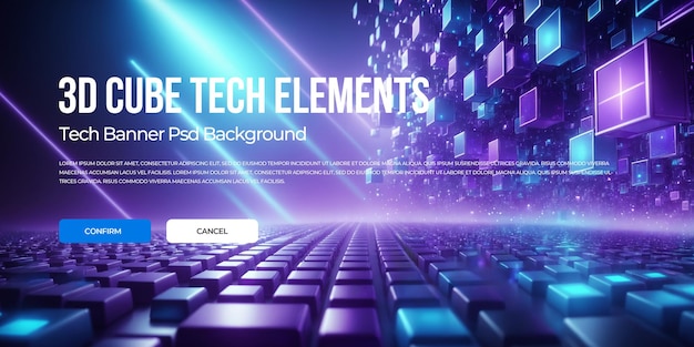 3d-renderöidä-teknologiabannerin tausta