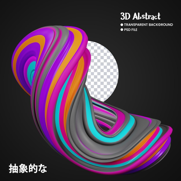 3d-renderöinti abstrakteista muodoista