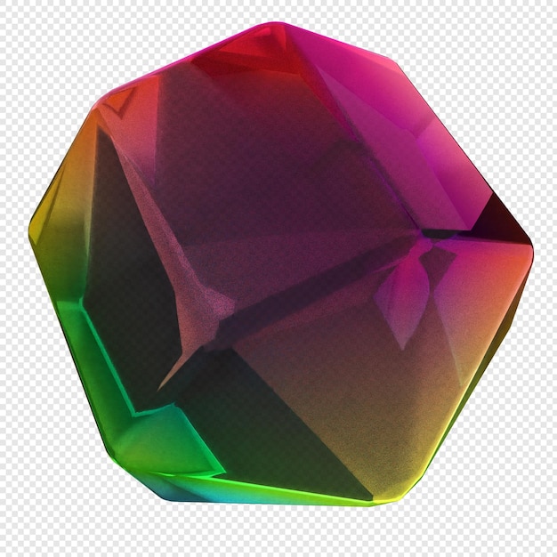 3d-renderöity geometrinen lasi gradienttiväri