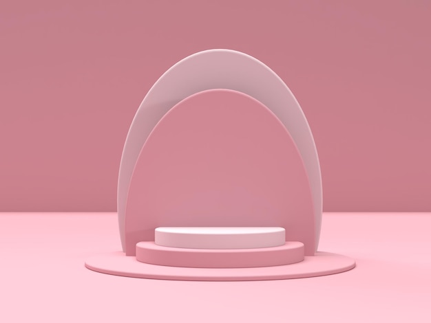 3d-renderöity kohtaus, geometrinen muoto, korokelava