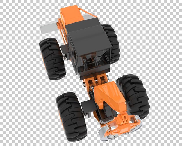 3d-renderöity kuorma-ajoneuvo läpinäkyvällä taustalla