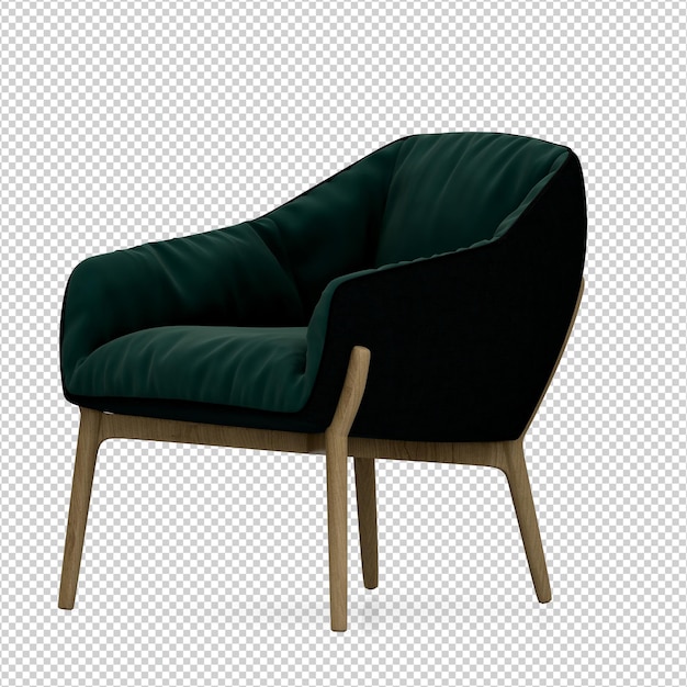 3d-renderöity tuoli, eristetty