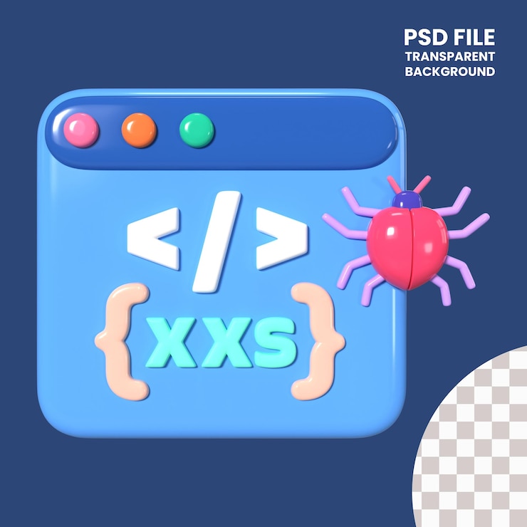 PSD 3d-renderöity xss-kuvitusikoni