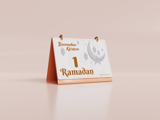 3d Renderowane Makieta Specjalnego Kalendarza Ramadan