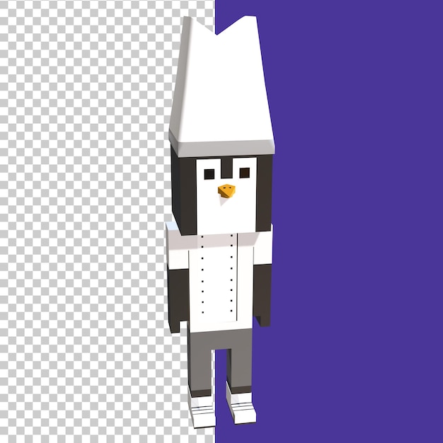 3D renderowane pingwiny