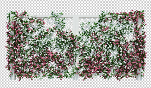 PSD 3d renderowania drzewa pędzla na białym tle