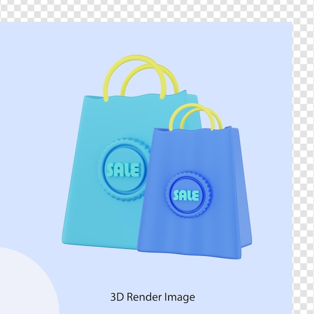 3d Renderowania E-commerce Torba Na Zakupy