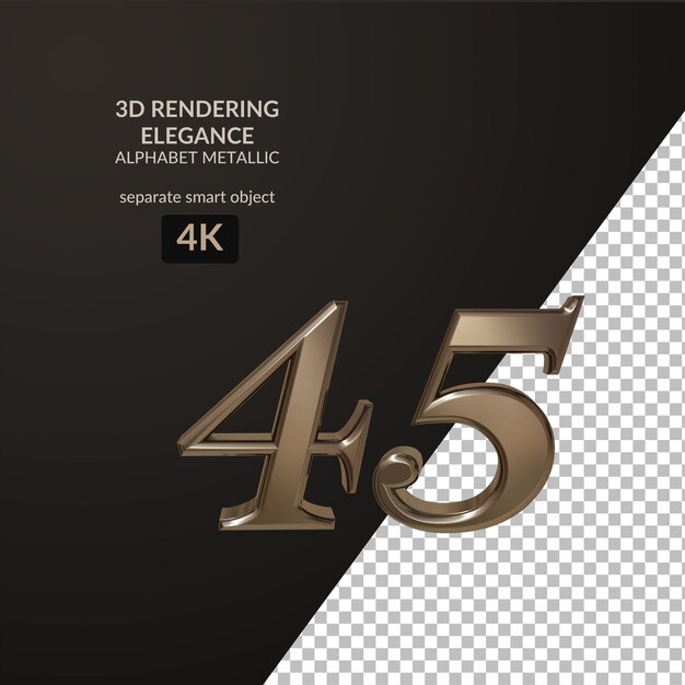 3d Renderowania Elegancji Alfabet Metaliczny Skrypt