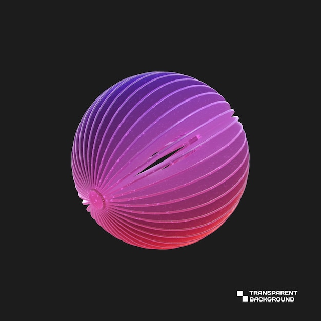 3D Renderowania Gradientu Szkło Abstrakcyjna Obiekt Geometryczny