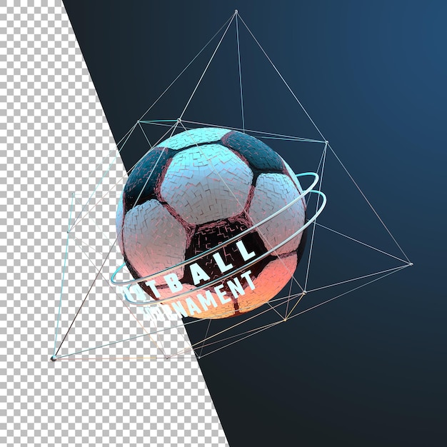 3d renderowania grafiki turnieju piłki nożnej w piłce nożnej