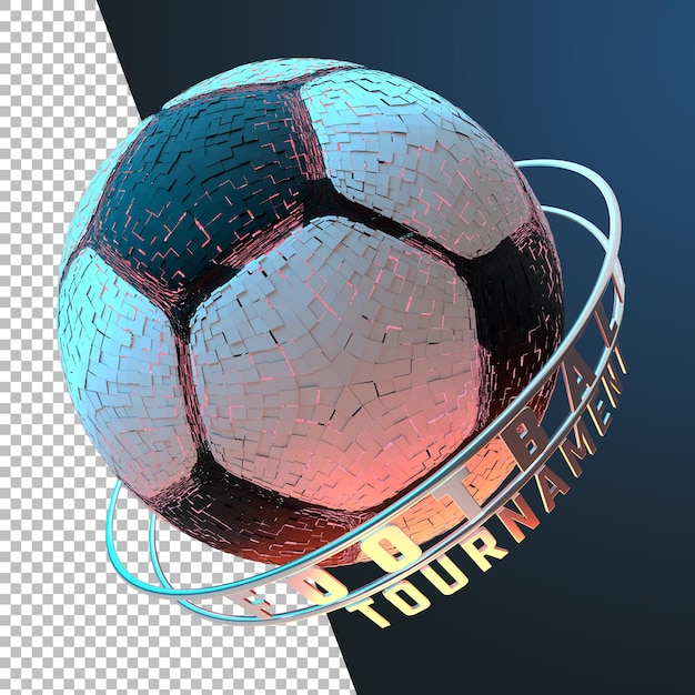 3d renderowania grafiki turnieju piłki nożnej w piłce nożnej