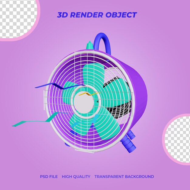 3d renderowania ikona dmuchawy wentylatora