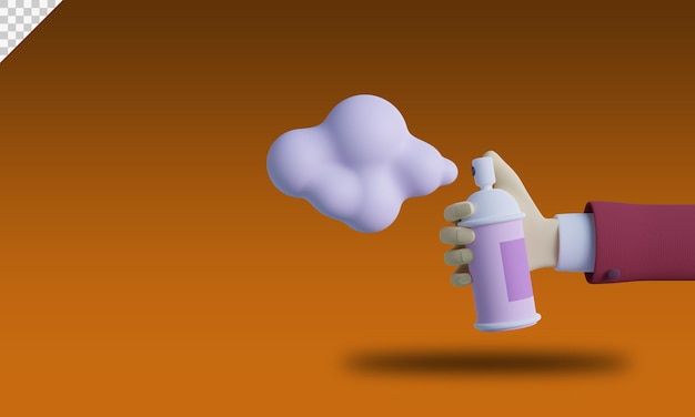 PSD 3d renderowania spray ilustracja