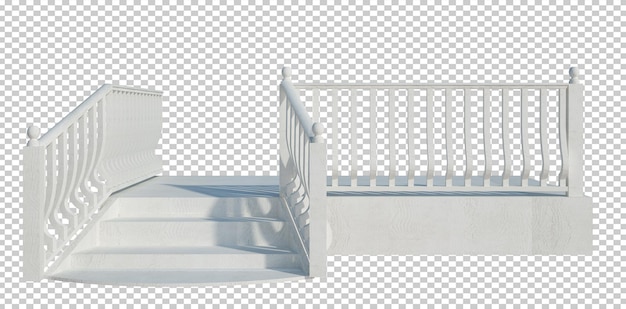 3D renderowania struktury budynku na białym tle