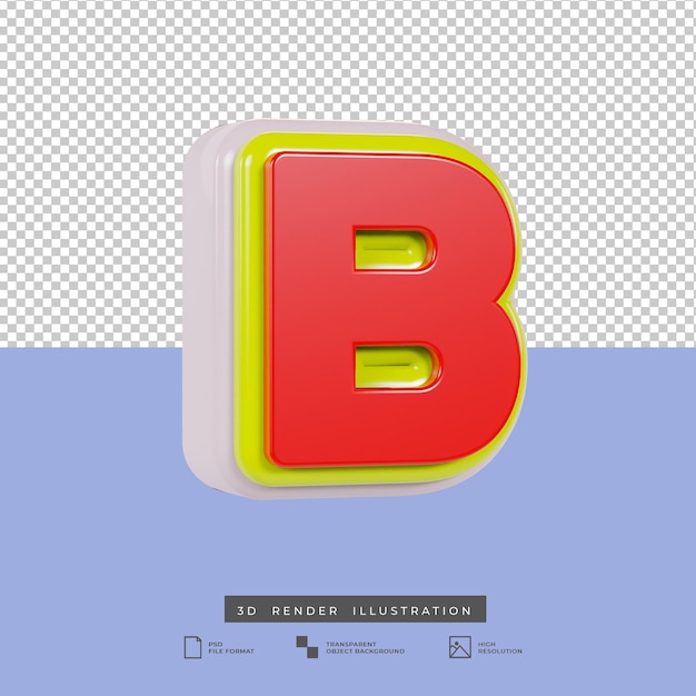 3d Renderowanie Efektu Tekstowego Litery B