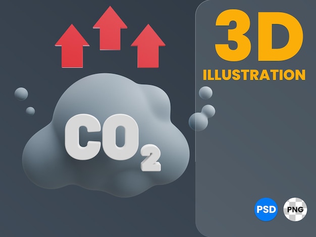 3D renderowanie emisji CO2