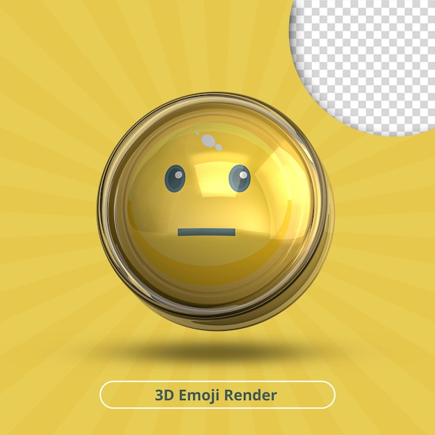 3d Renderowanie Emoji Lub Emotikonów Z Przezroczystym Tłem