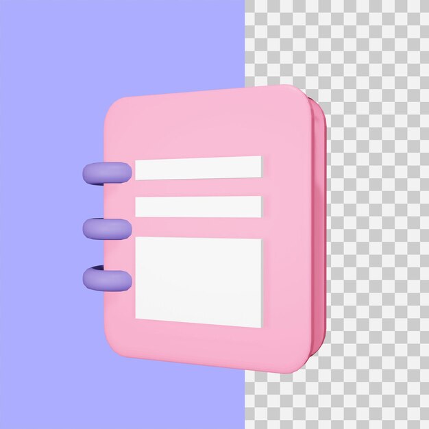 3d Renderowanie Ikony Notatnika
