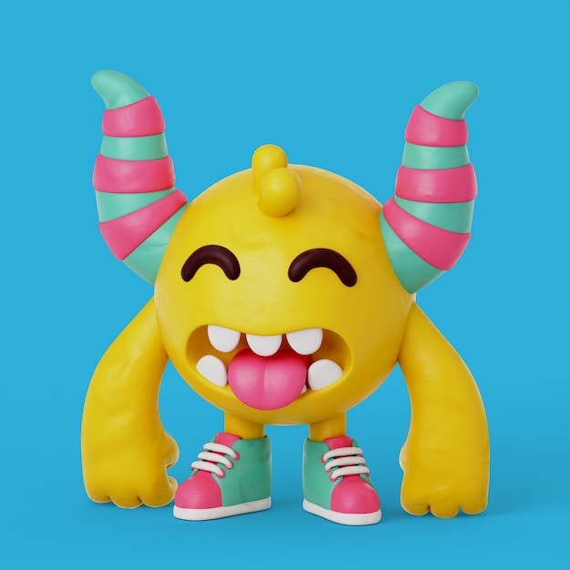 3D renderowanie ikony potworów