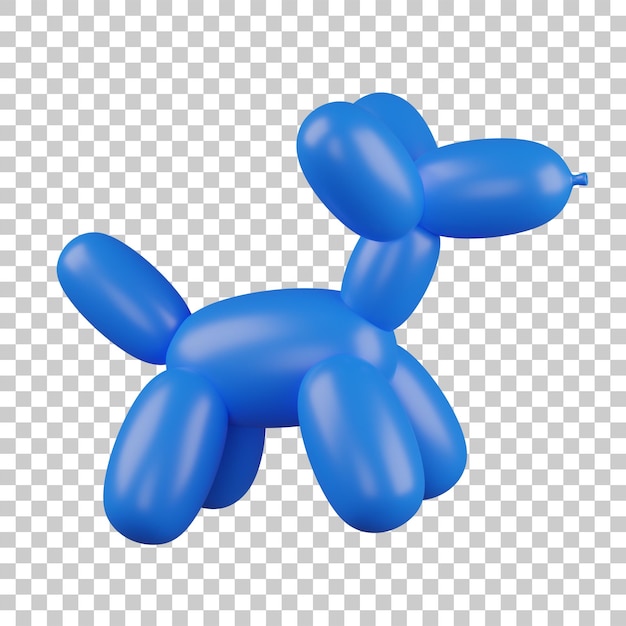 3d renderowanie niebieskiej ilustracji Balloon Dog