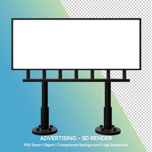 3D renderowany billboard do reklamy