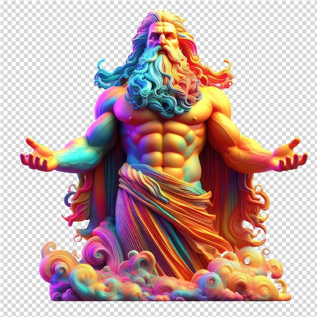 PSD 3d renderowany geek god