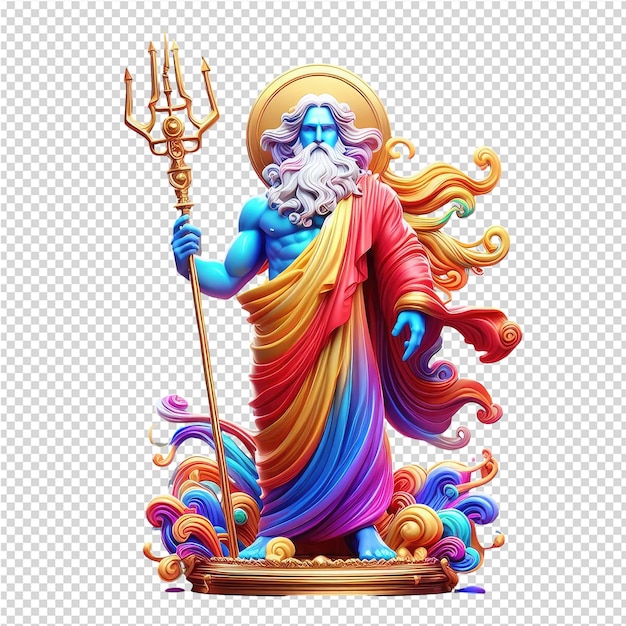 PSD 3d renderowany geek god