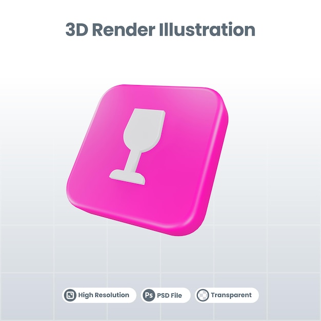 3D Renderuj Walentynki Z Łóżkiem Ikona Dla Ui UX Web Mobile App Promocja Mediów Społecznościowych