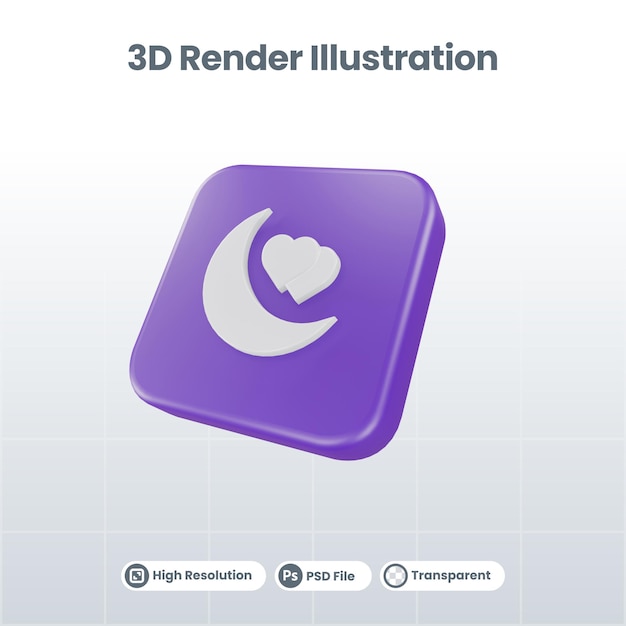 3D Renderuj Walentynki z okularami przeciwsłonecznymi Ikona dla Ui UX Web Mobile App Promocja w mediach społecznościowych